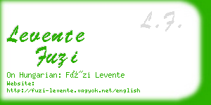 levente fuzi business card